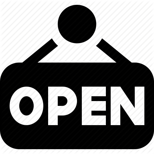 Hours, Open, Shopping, Sign, Store Icon