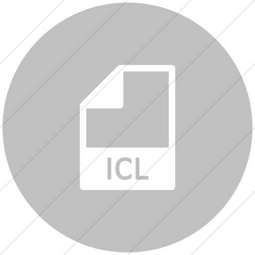 Flat Circle White On Silver Mime Types Document Icl Icon