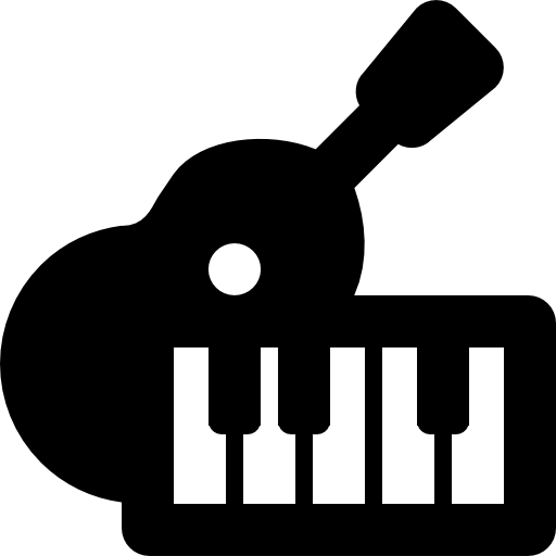 Spanish Guitar And Keyboard Icons Free Download