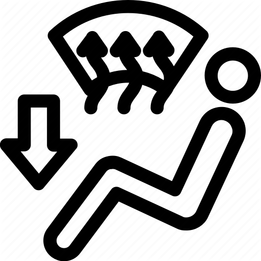 Ac, Air, Car, Climate Control, Face, Feet, Screen Icon