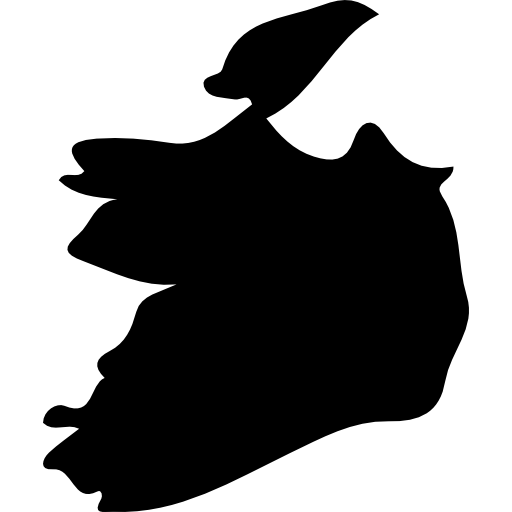 Ireland Country Map Black Shape Icons Free Download