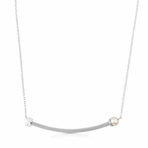 Silver Icon Mesh Necklace