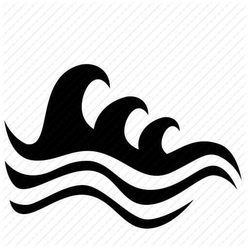 Ocean, Waves Icon Type T Shirts Fantasy