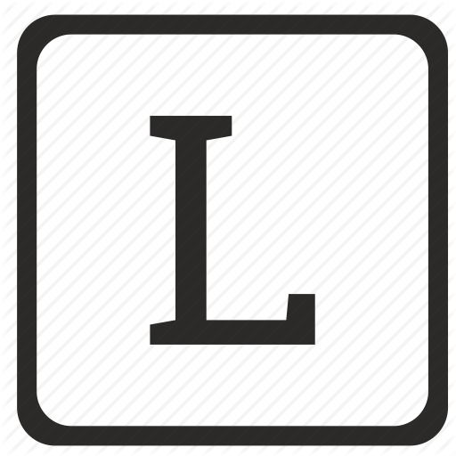 Keyboard, L, Latin, Letter, Uppercase Icon