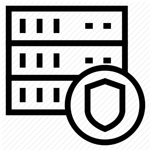 Database, Protection, Security, Server, Shield Icon
