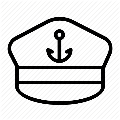 Captain, Hat, Marine, Nautical, Sea, Ship, Vessel Icon