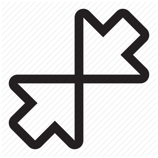 Arrows, Contract, Diagonal, In, Match, Meet Icon