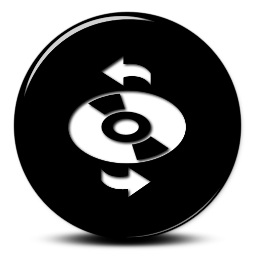 Glossy Black D Button Icon Media Cd Refresh Free Images