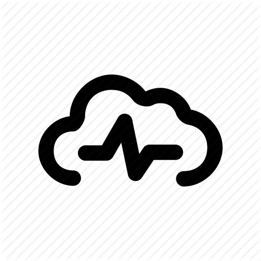 Cloud, Medical, Pulse, Server, Wave Icon