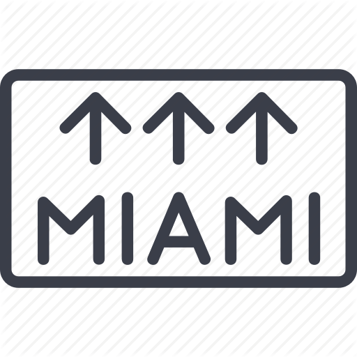 Hotel, Miami, Pointer, Service, Suitcase, Travel, Vacation Icon