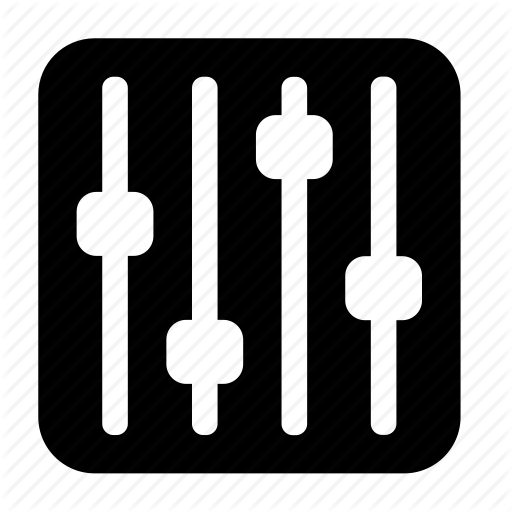 Equalizer, Mixer, Settings Icon