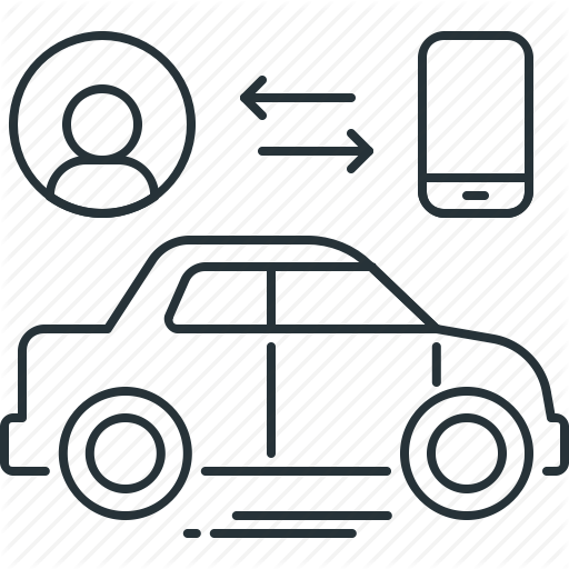 Bluetooth, Car, Connected, Smart, Smartphone, Vehicle, Wireless Icon