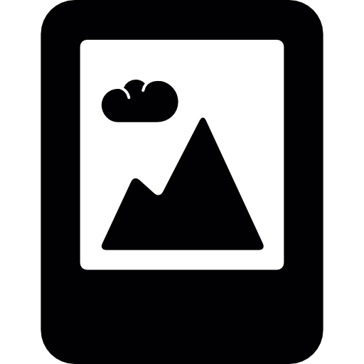 Tablet With A Mountain View Image Icons Free Download