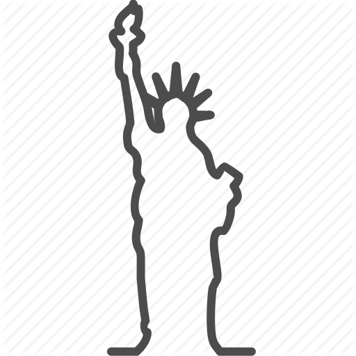 America, Monument, New York, Statue Of Liberty Icon