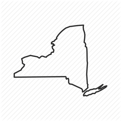 American State, Borders, Geography, Map, New York, State, Usa Icon