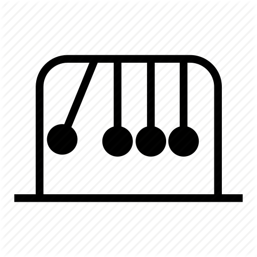 Newton Pendulum, Newton's Cradle, Physics, Psychology Icon