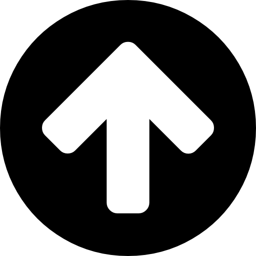 Arrow Up On A Black Circle Background