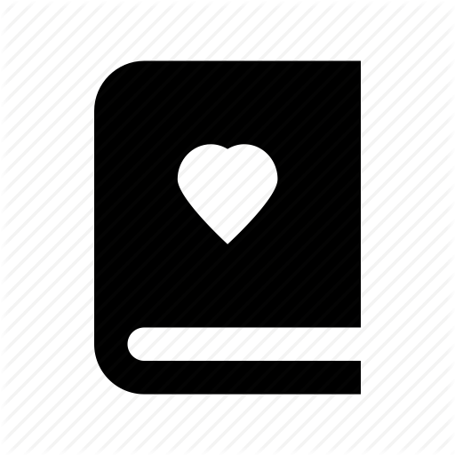 Diary, Heart Sign, Love, Memo, Romantic Novel Icon