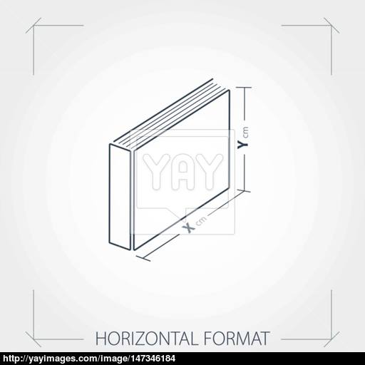 Icon Of Horizontal Format Photobook Vector
