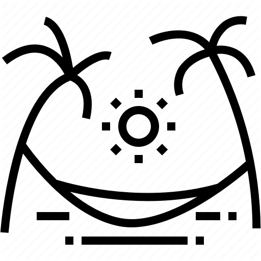 Beach, Coconut, Cradle, Ocean, Sea, Sun Icon