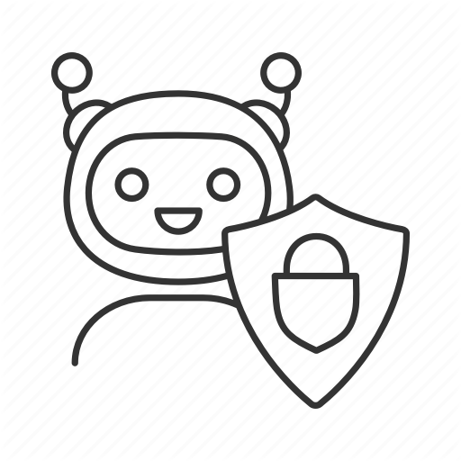 Chat, Chatbot, Padlock, Protection, Safeguard, Secure, Shield Icon