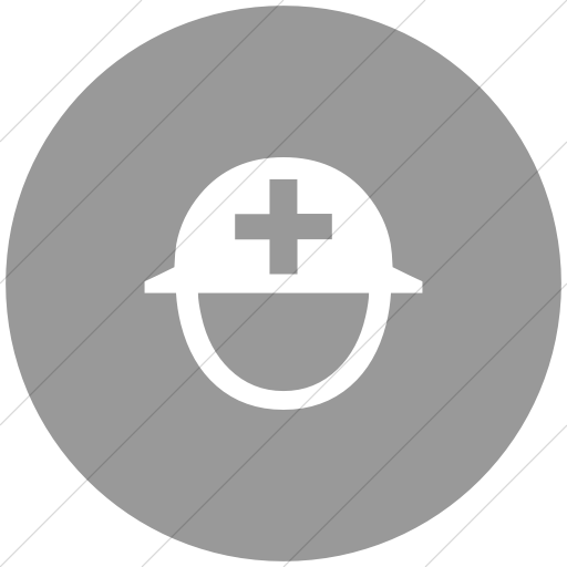 Flat Circle White On Light Gray Classica Helmet