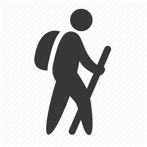 Adventure, Camping, Hiking, Outdoors, Raw, Simple, Walking Icon