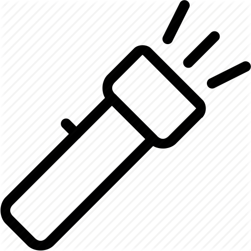 Flashlight, Outdoor, Outdoors, Parks, Recreation, Shine, Torch Icon