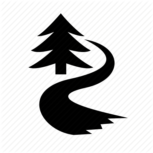 Countryside, Outdoors, River, Road, Stream, Tree Icon