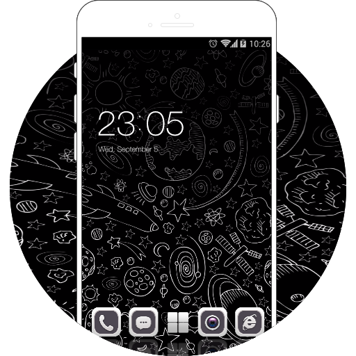Galaxy Hand Painted Free Android Theme U Launcher