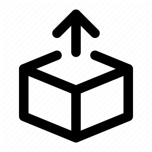 Box, Delivery, Logistic, Package, Packaging, Unboxing, Up Icon