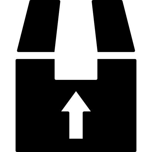 Closed Cardboard Box With Packing Tape Icons Free Download