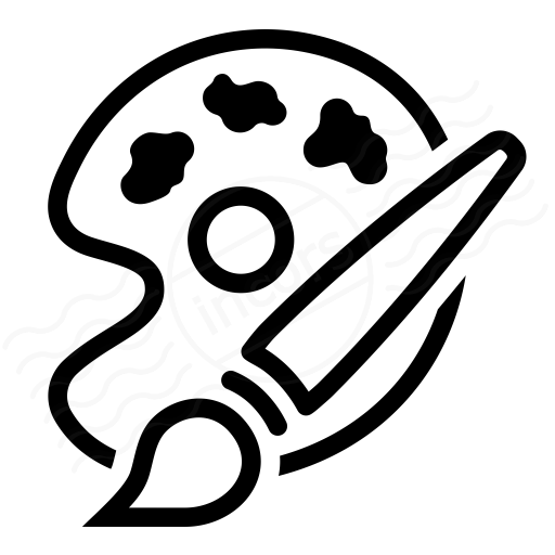 Iconexperience I Collection Painters Palette Brush Icon