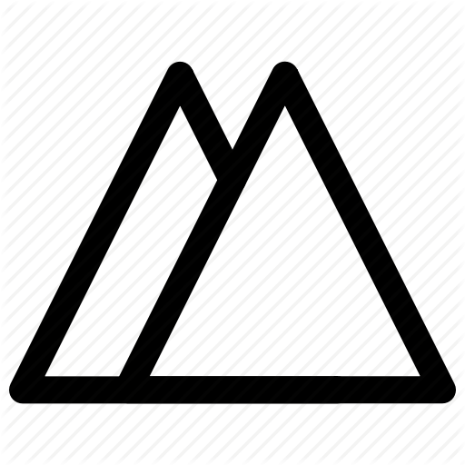 Hiking, Mountain, Peak, Triangle Icon
