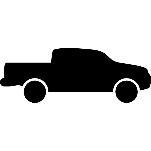 Pick Up Truck Side View Silhouette Icons Free Download