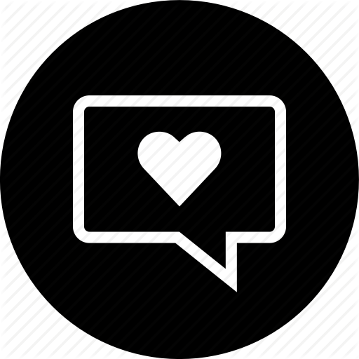 Bubble, Chat, Conversation, Heart, Media, Message, Text Icon