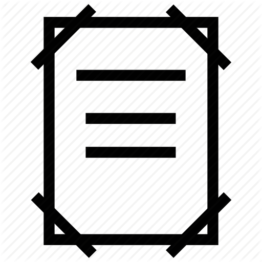 Printed Paper, Tape, Taped Note, Taped Paper, Taped Poster Icon