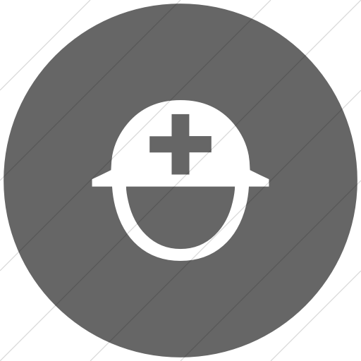 Flat Circle White On Gray Classica Helmet With White