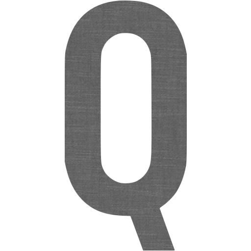 Grey Wall Letter Q Icon