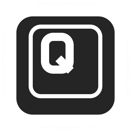 Keyboard Key Q Icon Iconexperience
