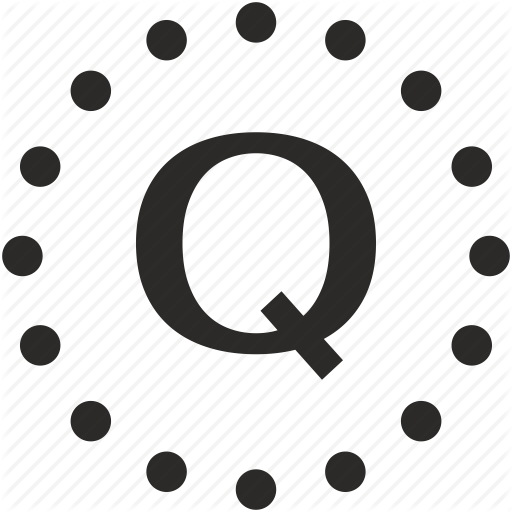 Dots, Key, Latin, Letter, Q Icon
