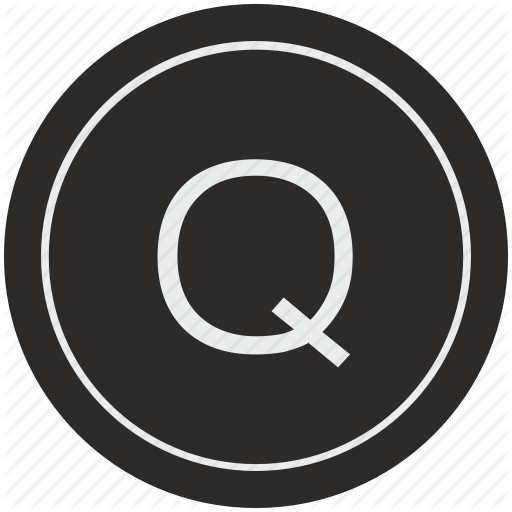 English, Latin, Letter, Q, Uppercase Icon