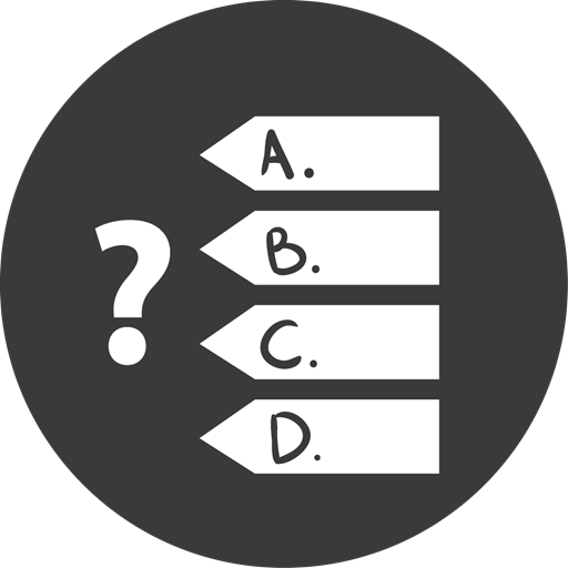 Games, Quiz, Grey Icon