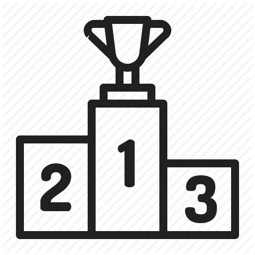 Champion, Podium, Trophy, Winner Icon