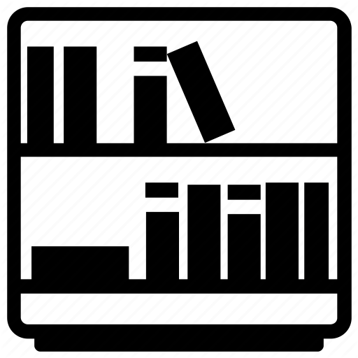 Book Cabinet, Book Rack, Book Stand, Library Rack, Library Shelf Icon