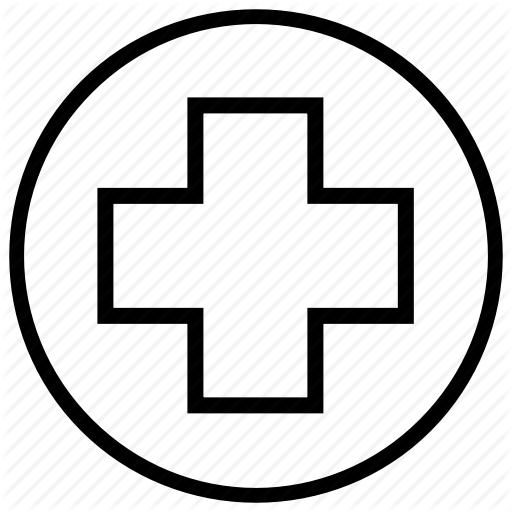 Circle, Cross, Health, Healthcare, Help, Hospital, Red Icon