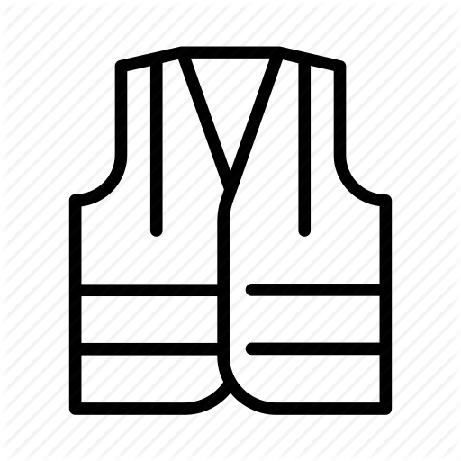 Reflective, Safety, Vest, Waistcoat Icon