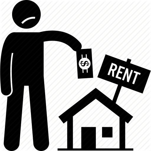 House, Man, Money, Paying, Payment, Rent, Rental Icon