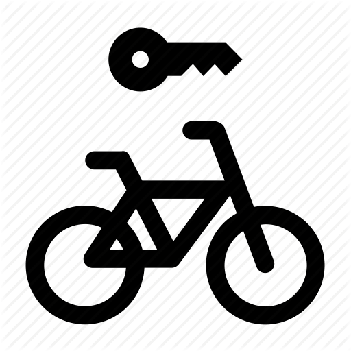 Bicycle, Key, Rent, Rental Icon