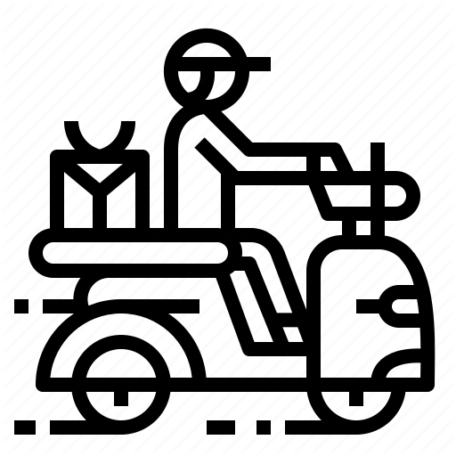 Bike, Delivery, Rider, Scooter Icon